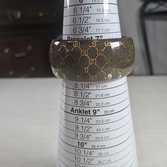 Styled G Brown and Gold Bangle - Picture 5 of 7